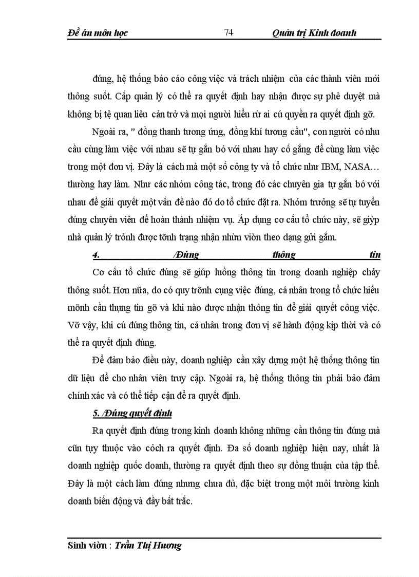 image for page Đề án môn học Quản trị Kinh doanh