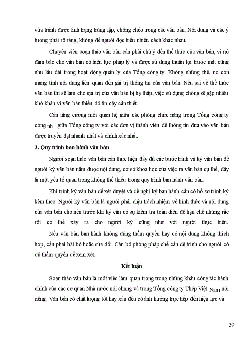image for page Hoàn thiện một bước quy trình xây dựng và ban hành văn bản nhằm nâng cao hiệu quả kinh doanh ở Tổng công ty Thép Việt Nam
