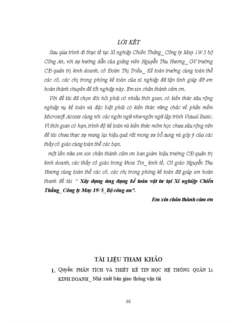 image for page Xây dựng ứng dụng kế toán vật tư tại Xí nghiệp Chiến Thắng_Công ty May 19/5_Bộ công an