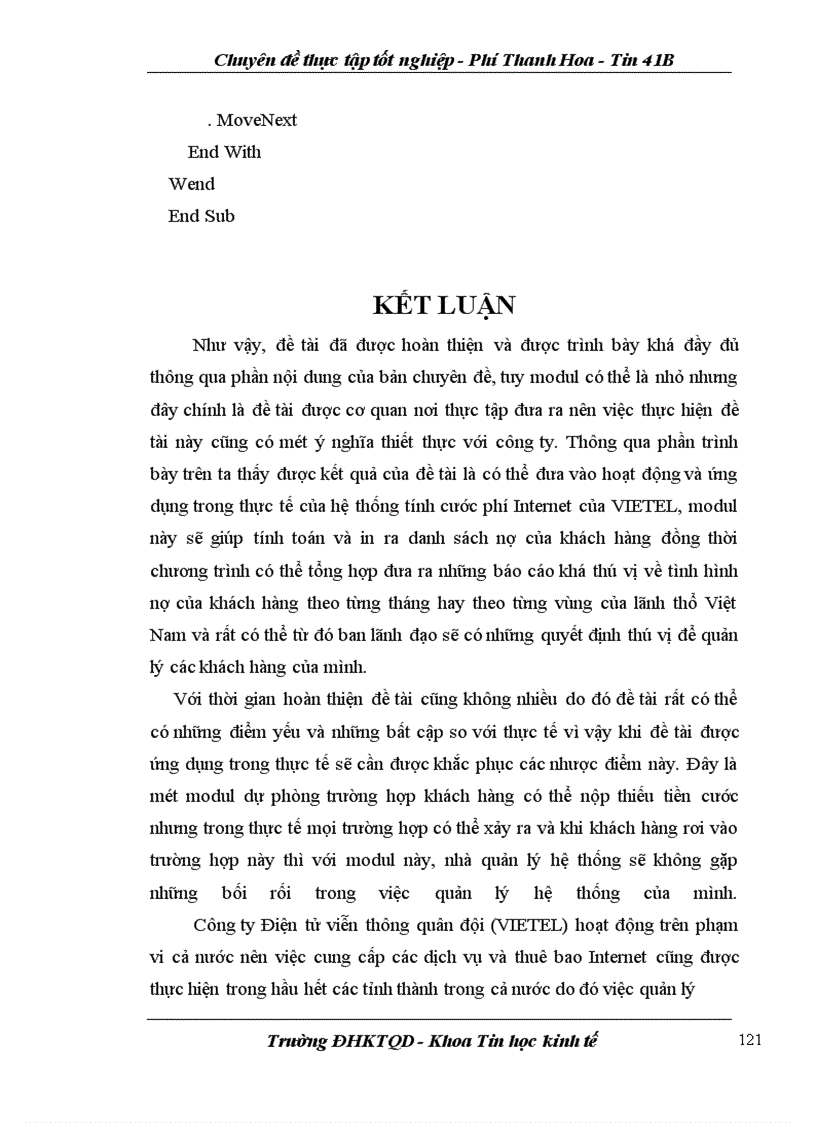 image for page Bảo trì hệ thống tính cước của VIETEL