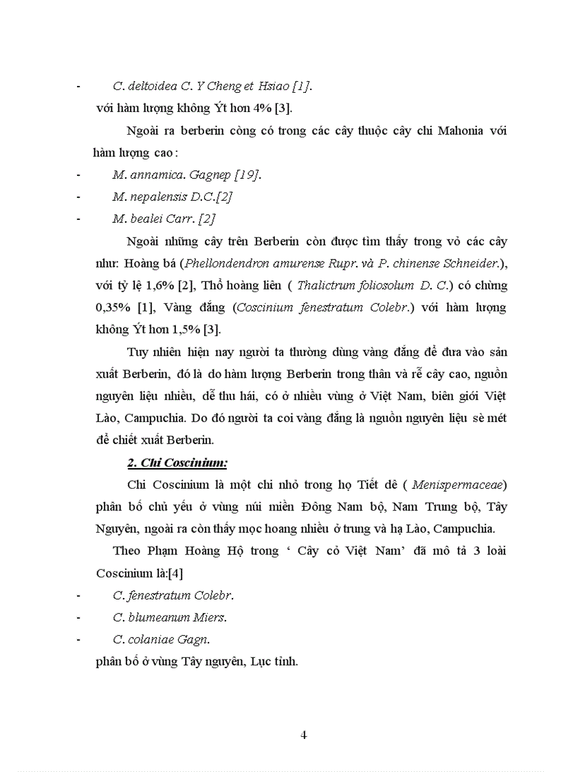 image for page Góp phần nghiên cứu phương pháp chiết xuất Berberin từ cây vàng đắng Coscinium usitatum Pierre
