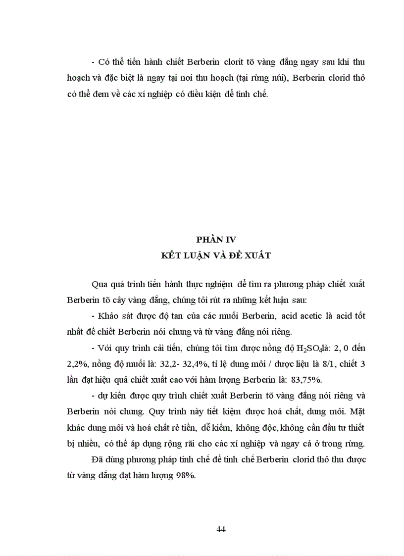 image for page Góp phần nghiên cứu phương pháp chiết xuất Berberin từ cây vàng đắng Coscinium usitatum Pierre