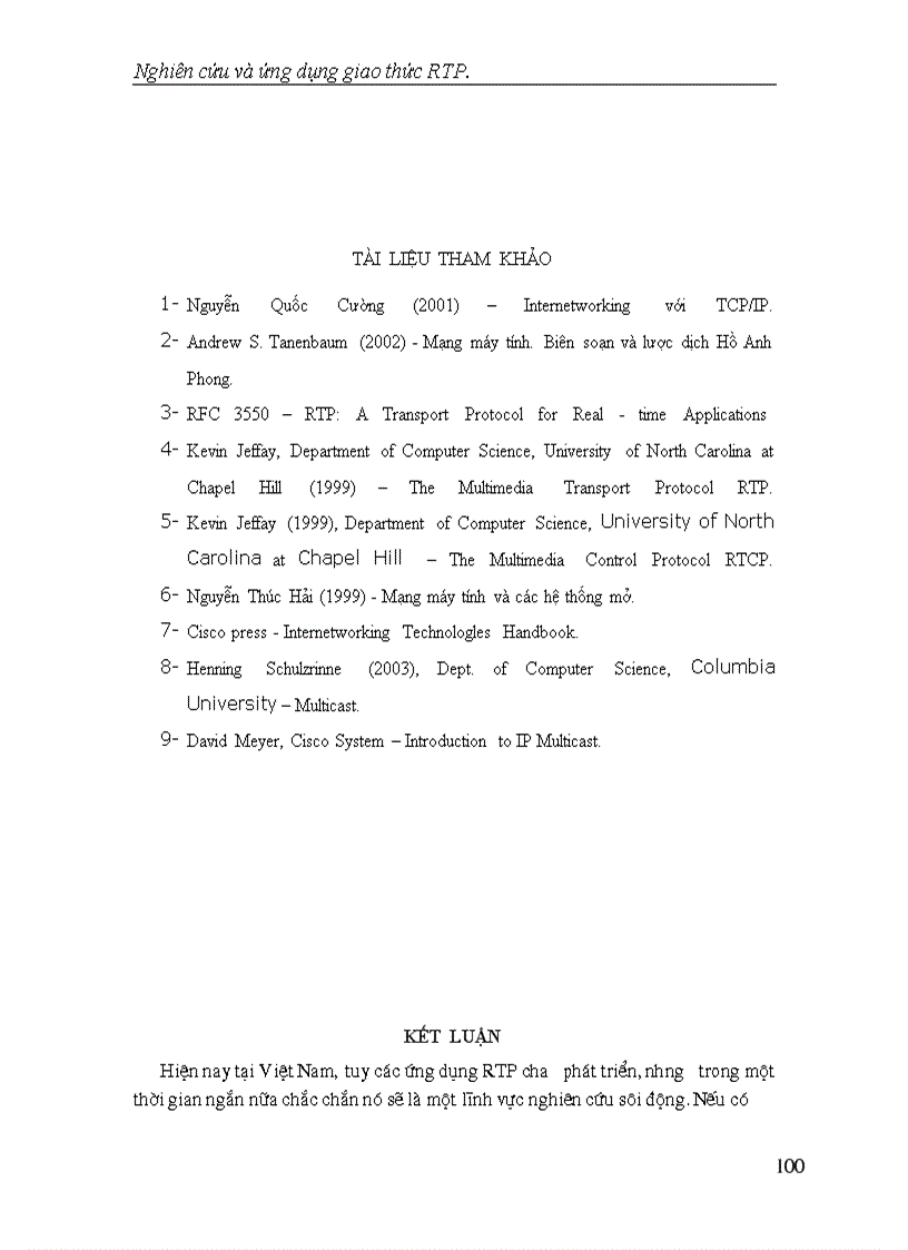 image for page Nghiên cứu và ứng dụng giao thức RTP.