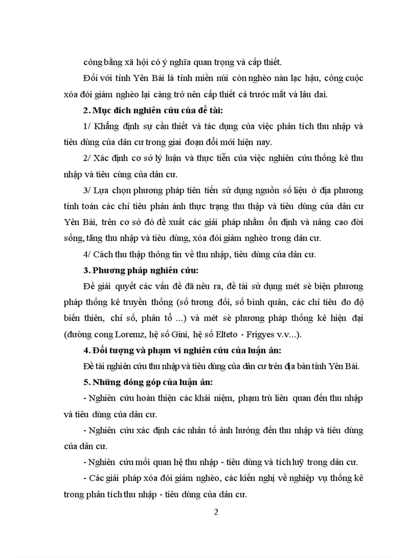 image for page Vận dụng một số phương pháp thống kê để phân tích thu nhập và tiêu dùng của dân cư tỉnh Yên Bái thời kỳ 1991-1996