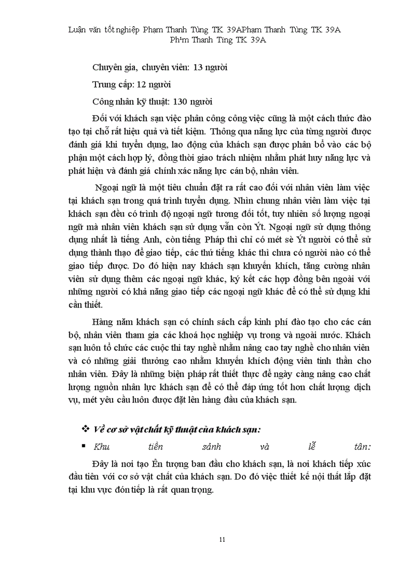 image for page Vận dụng một số phương pháp thống kê phân tích biến động doanh thu tại khách sạn Hoà Bình