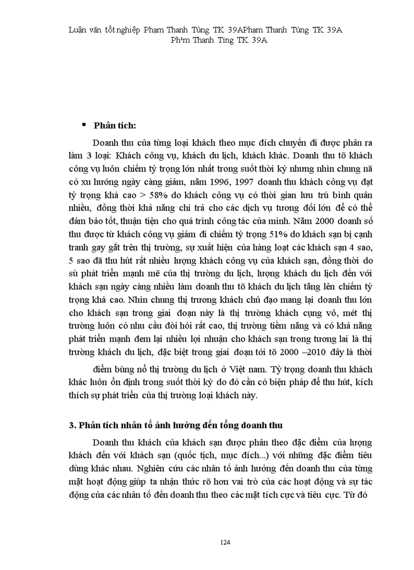 image for page Vận dụng một số phương pháp thống kê phân tích biến động doanh thu tại khách sạn Hoà Bình