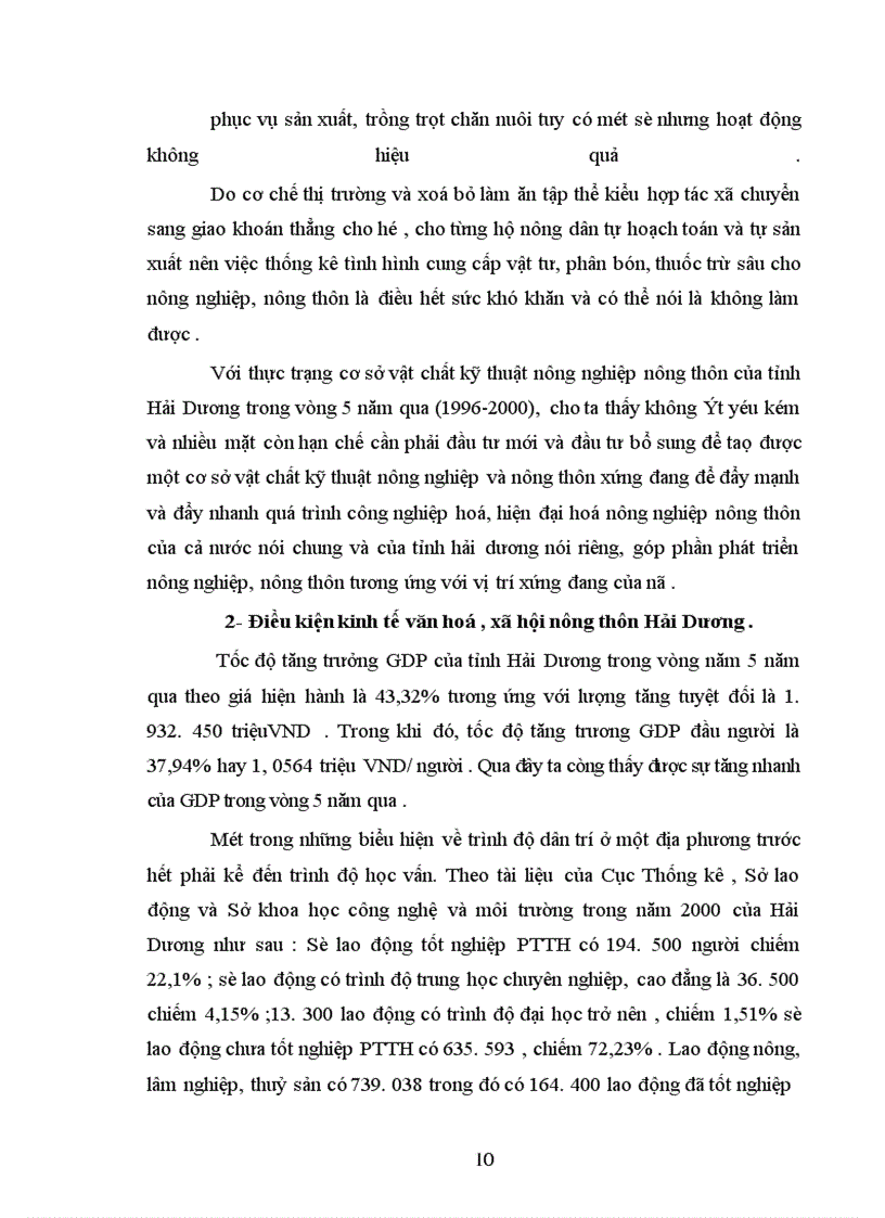 image for page Hệ thống chỉ tiêu CNH - HĐH nông nghiệp và nông thôn và áp dụng các phương pháp phân tích thống kê để phân tích quá trình CNH - HĐH ở tỉnh Hải Dương