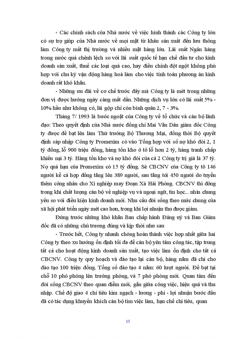 image for page Báo cáo tổng hợp hoạt động của công ty Xuất nhập khẩu tổng hợp I