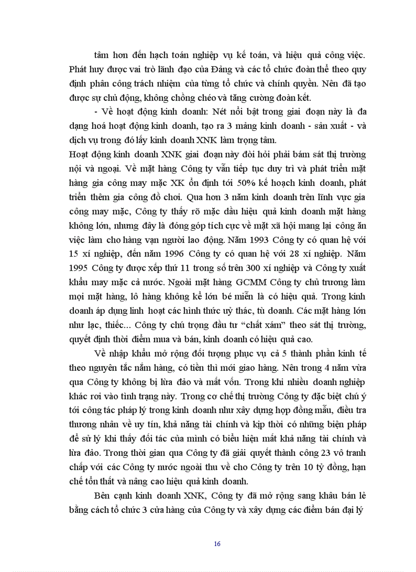 image for page Báo cáo tổng hợp hoạt động của công ty Xuất nhập khẩu tổng hợp I