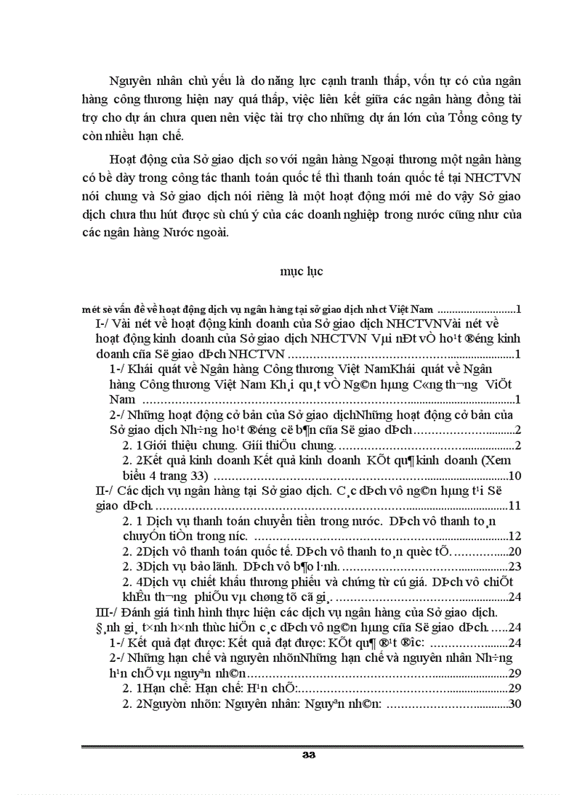 image for page Báo cáo tổng hợp Một số vấn đề về hoạt động dịch vụ Ngân hàng tại sở giao dịch Ngân hàng Công Thương Việt Nam