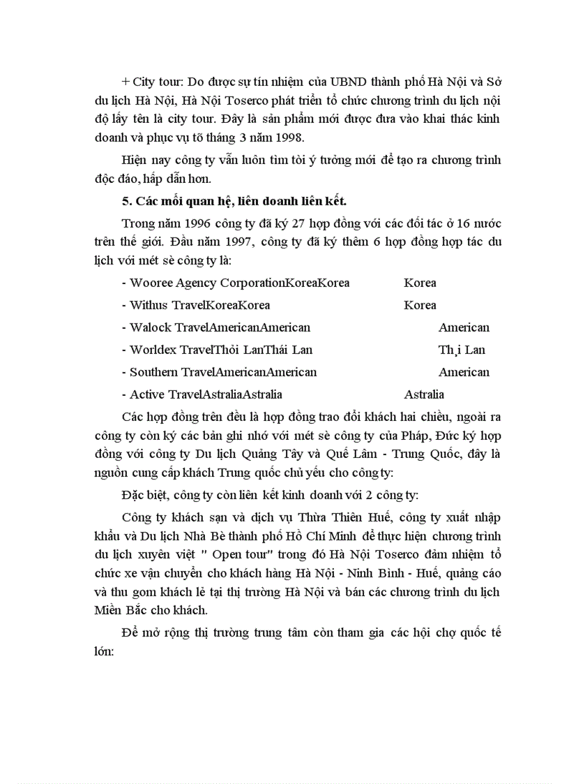 image for page Báo cáo tổng hợp tại Công ty du lịch dịch vụ Hà Nội – Toserco