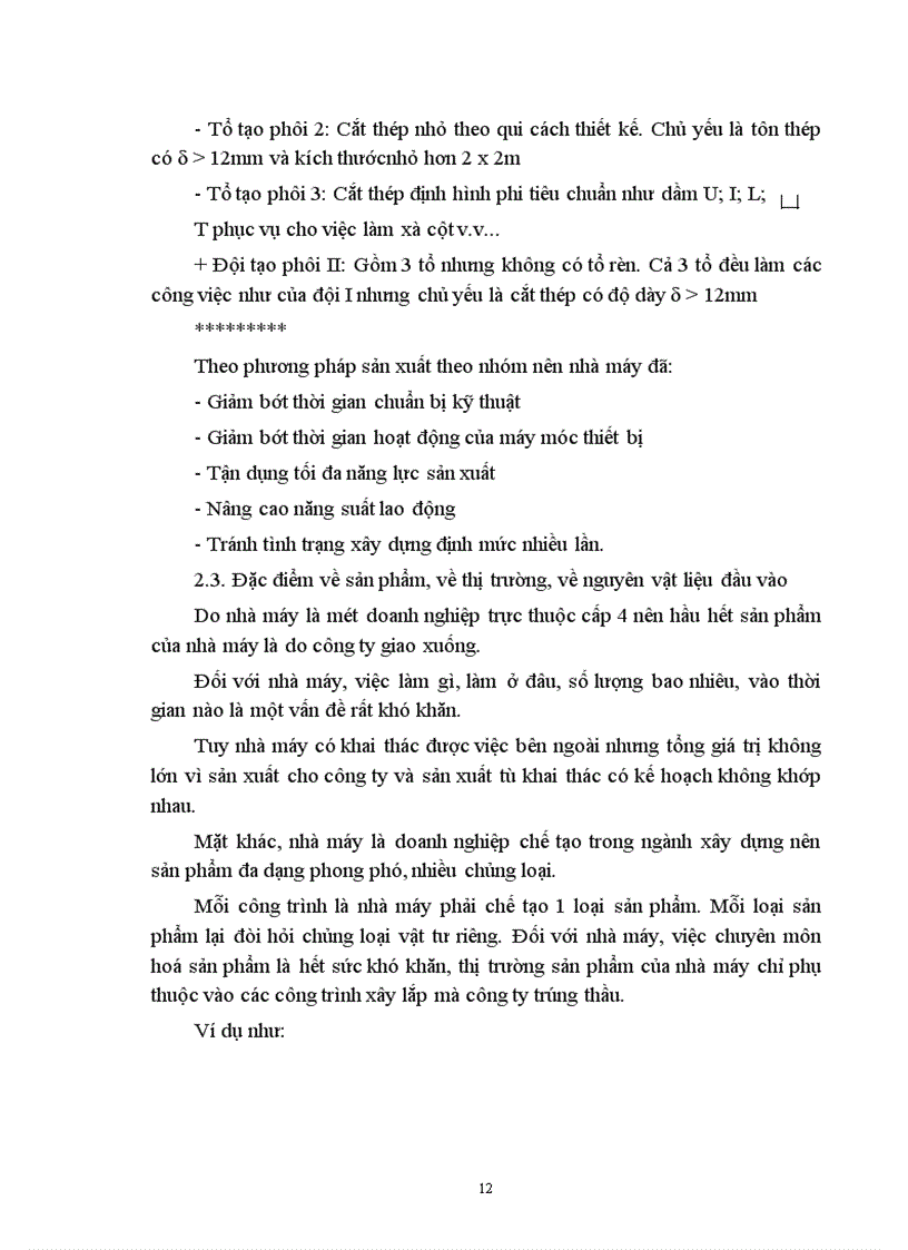 image for page Báo cáo tổng hợp tình hình sản xuất kinh doanh của Nhà máy chế tạo thiết bị và kết cấu thép thuộc Công ty xây dựng và lắp máy số 10 - Tổng công ty lắp máy Bộ xây dựng
