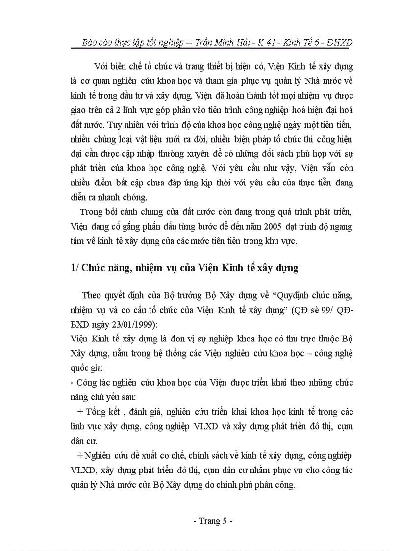 image for page Báo cáo tổng hợp tại bộ xây dựng và viện kinh tế xây dựng