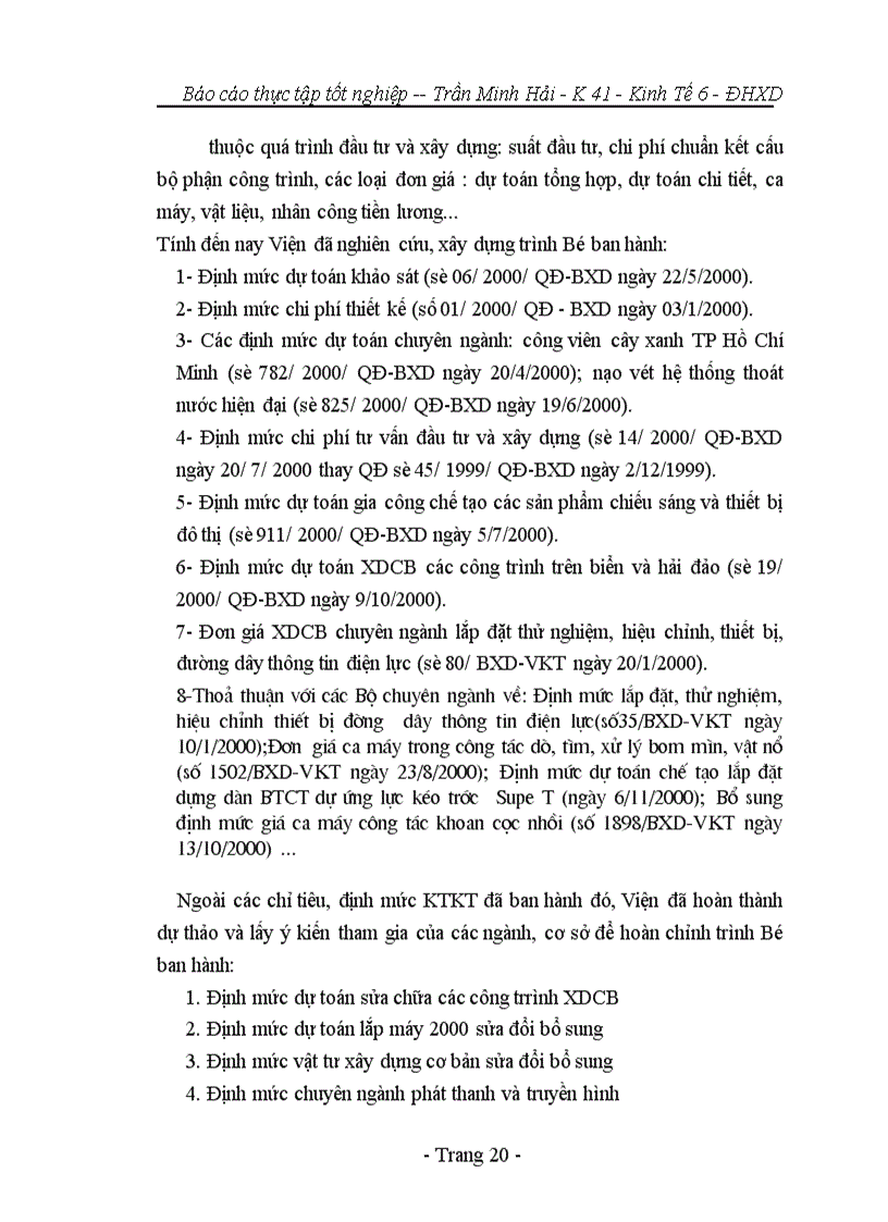 image for page Báo cáo tổng hợp tại bộ xây dựng và viện kinh tế xây dựng