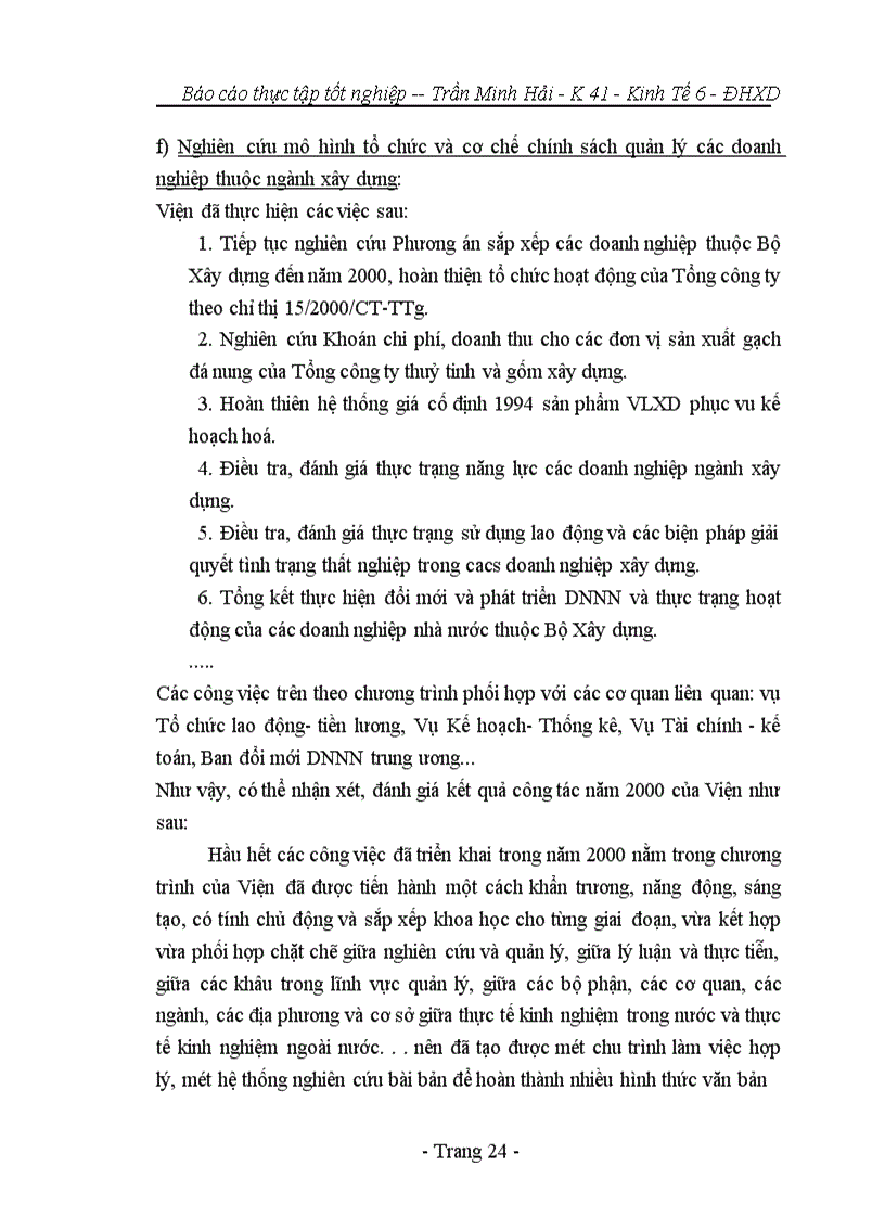 image for page Báo cáo tổng hợp tại bộ xây dựng và viện kinh tế xây dựng