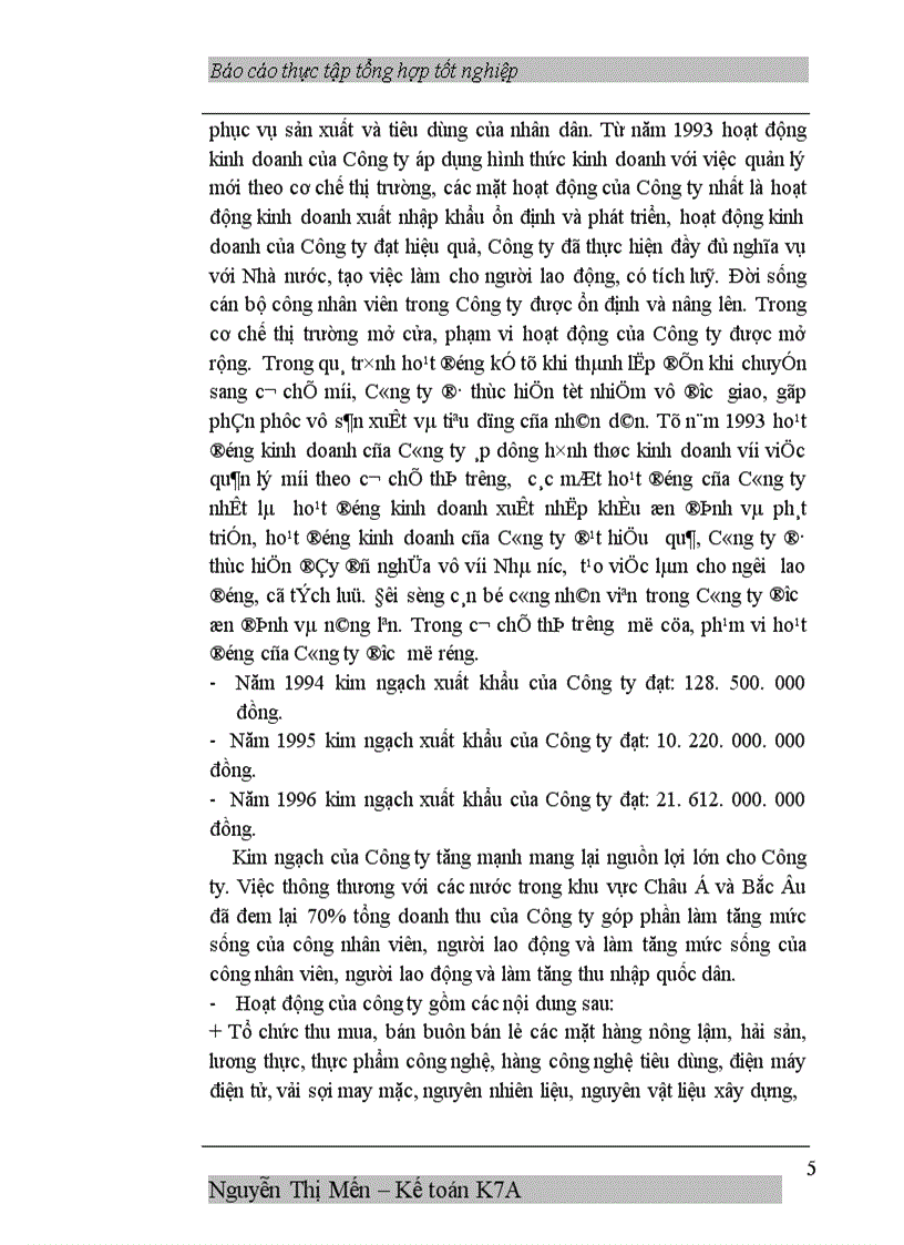 image for page Báo cáo thực tập tổng hợp tại Công ty Xuất nhập khẩu và Đầu tư IMEXIN