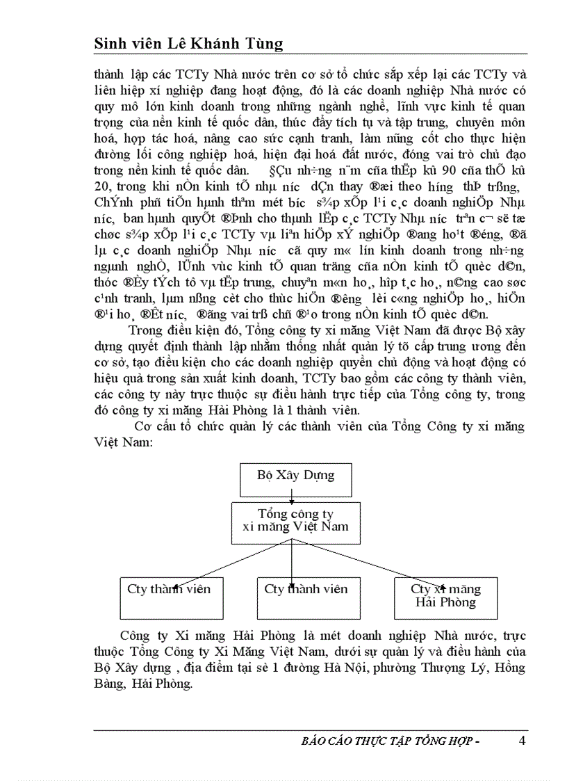 image for page Báo cáo tổng hợp tại Tổng công ty xi măng Việt Nam