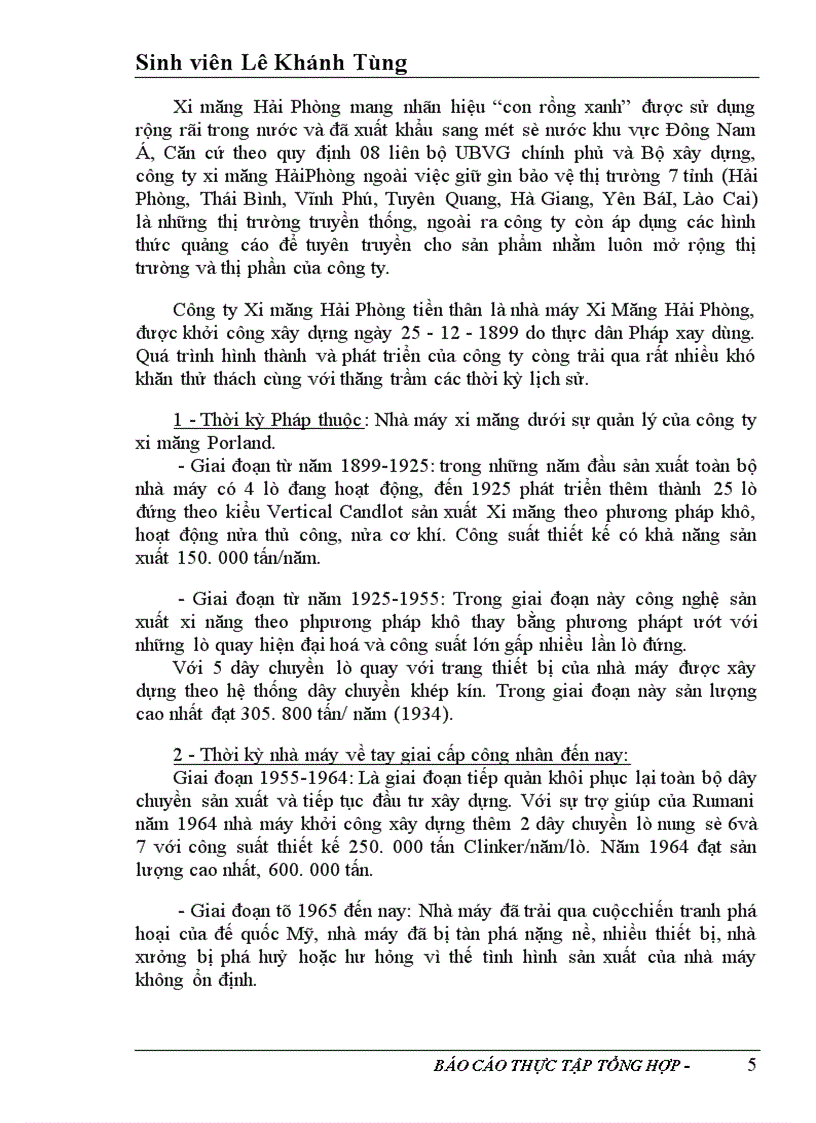 image for page Báo cáo tổng hợp tại Tổng công ty xi măng Việt Nam