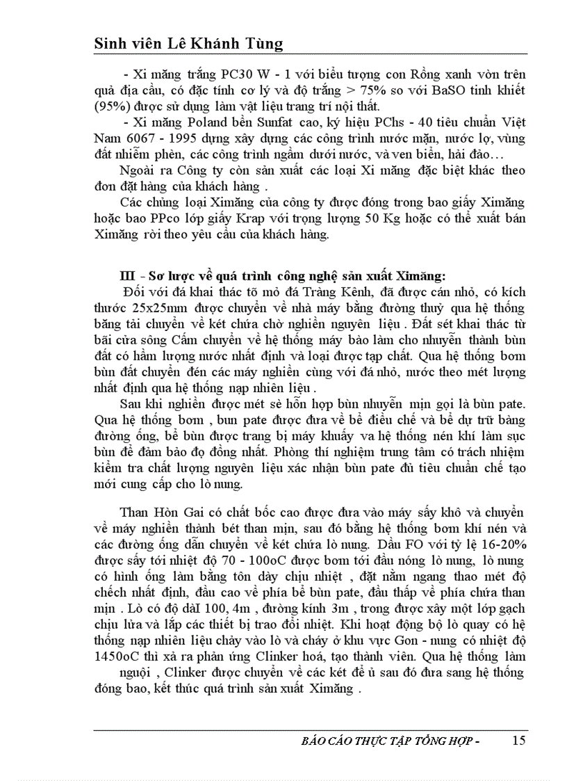 image for page Báo cáo tổng hợp tại Tổng công ty xi măng Việt Nam