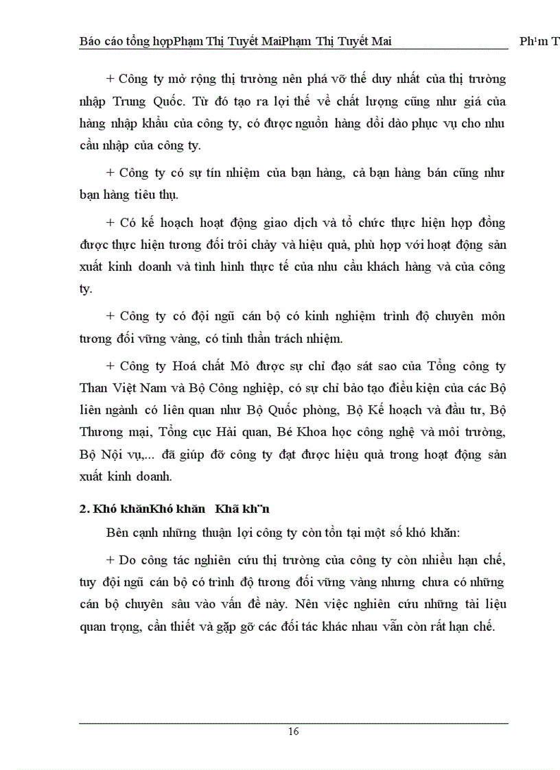 image for page Báo cáo thực tập tại công ty hoá chất mỏ