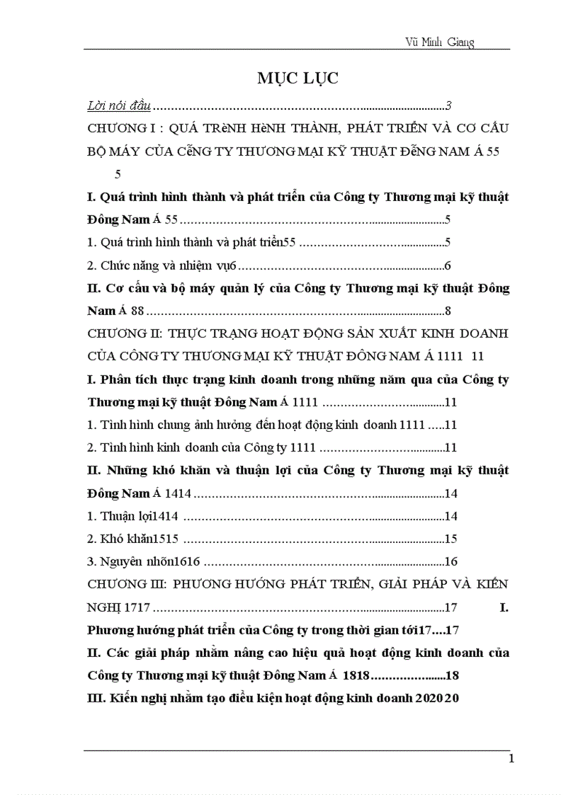 image for page Báo cáo thực tập tại Công ty Thương maị kỹ thuật Đông Nam Á