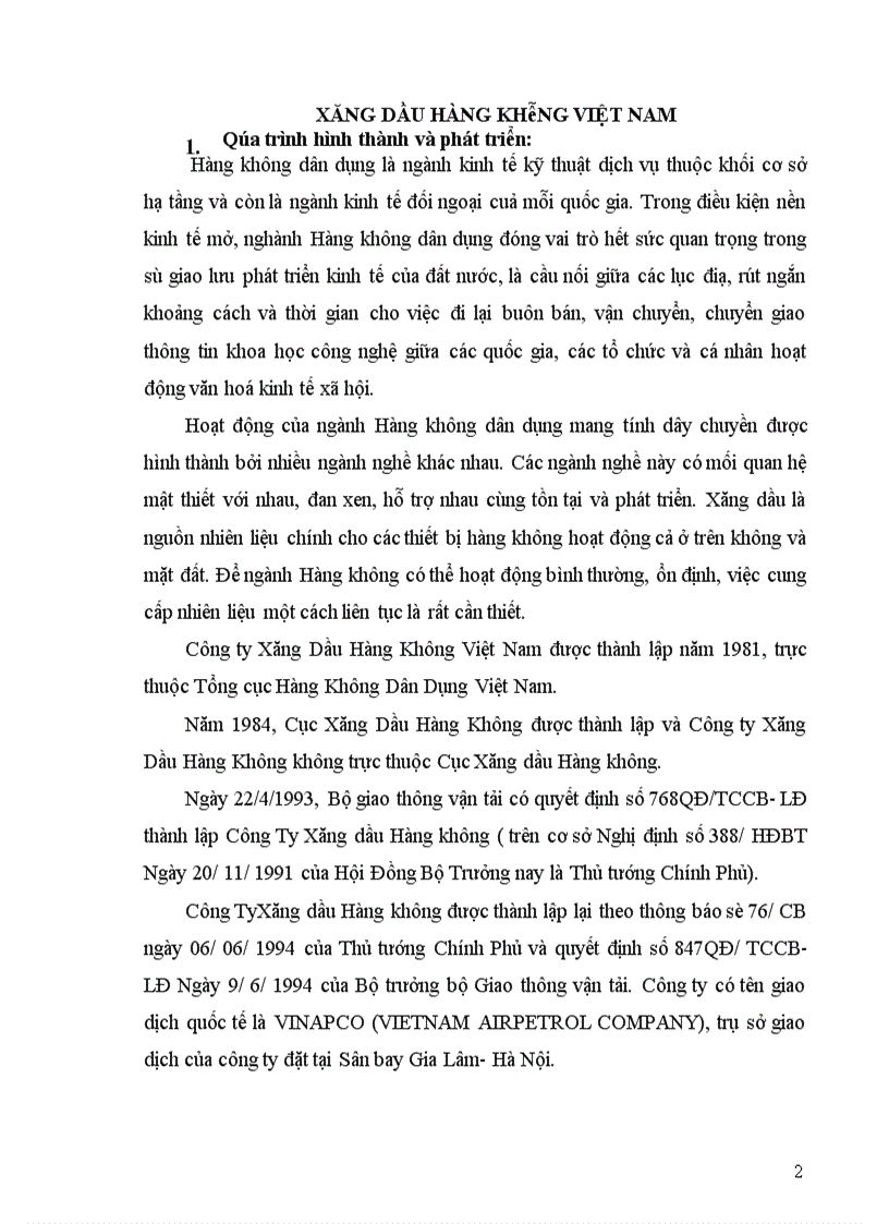 image for page Báo cáo thực tập tại Công ty Xăng Dầu Hàng Không Việt Nam