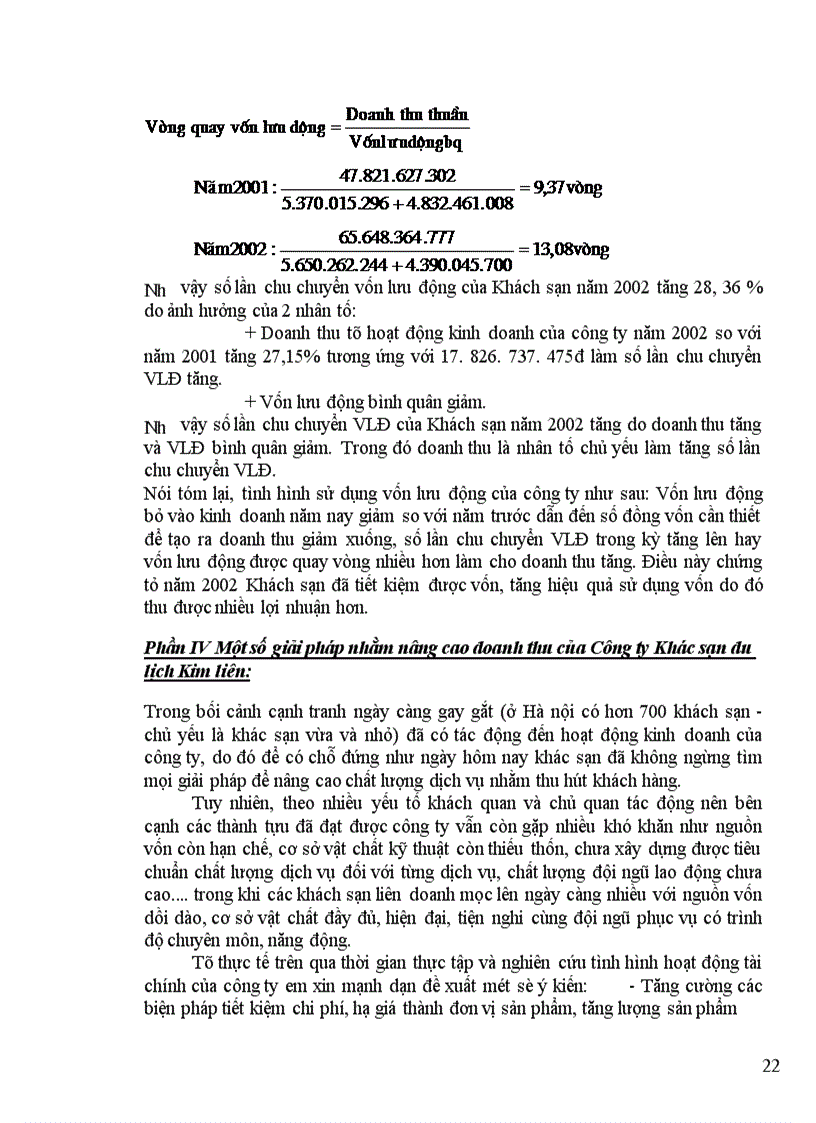 image for page Đặc điểm tài chính công ty khách sạn du lịch Kim Liên