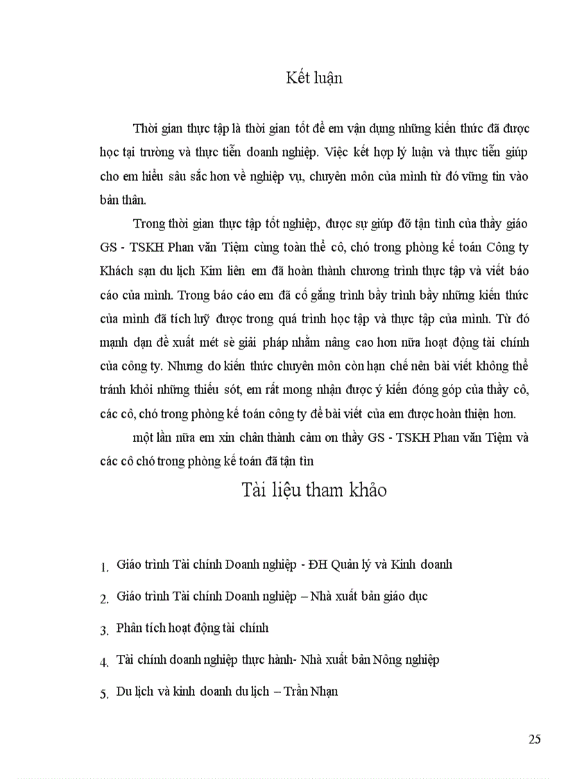 image for page Đặc điểm tài chính công ty khách sạn du lịch Kim Liên