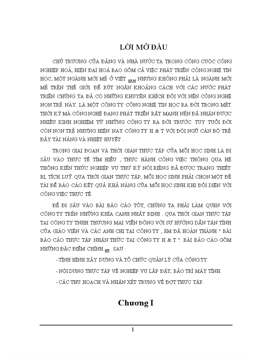 image for page Bài báo cáo thực tập nhận thức tại công ty H&T