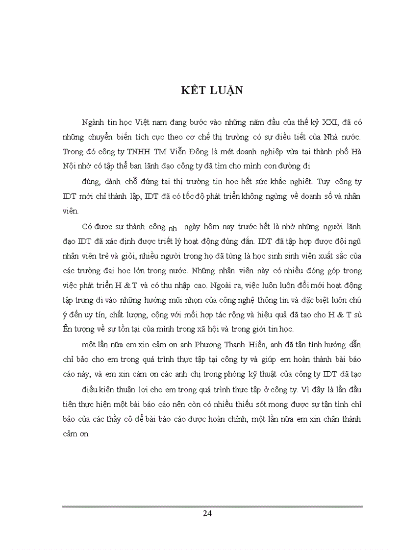 image for page Bài báo cáo thực tập nhận thức tại công ty H&T