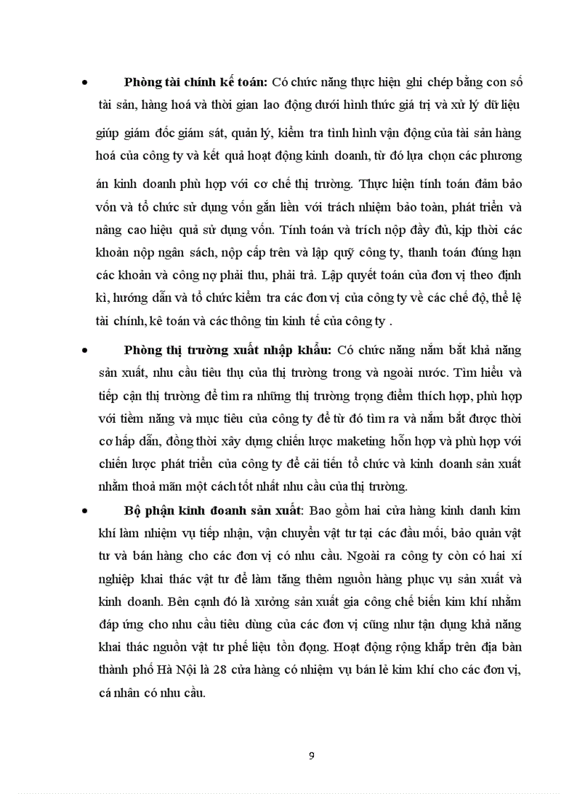 image for page Báo cáo thực tập tại công ty kim khí Hà