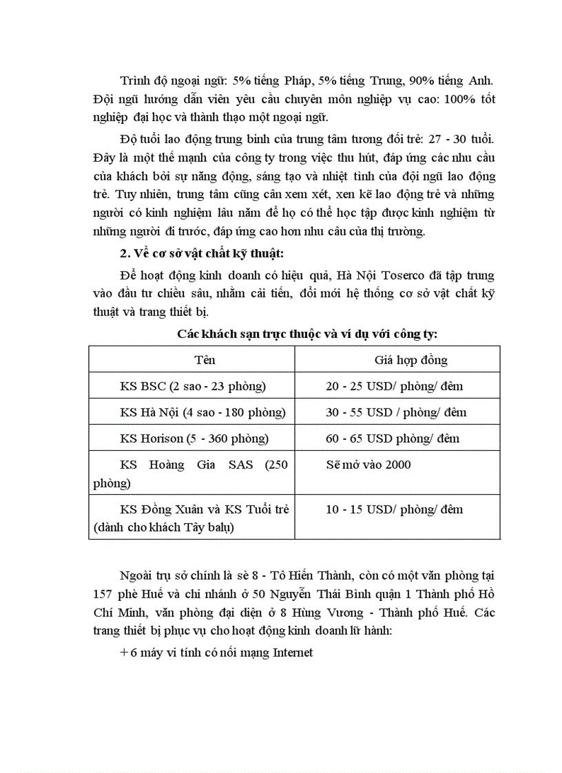 image for page Báo cáo tổng hợp Quá trình hình thành và phát triển công ty du lịch dịch vụ Hà Nội