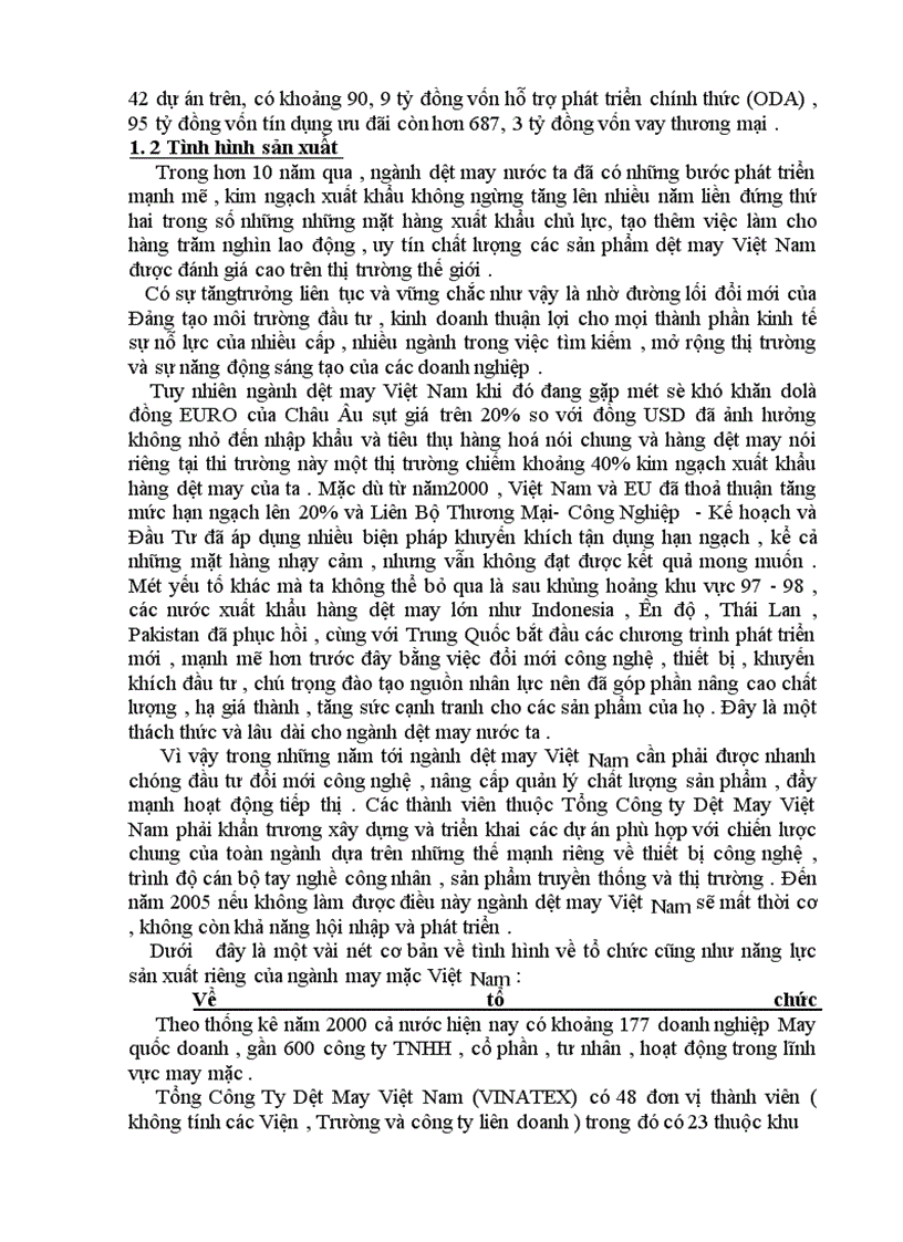 image for page Báo cáo tổng hợp Công ty dệt may Hà Nội