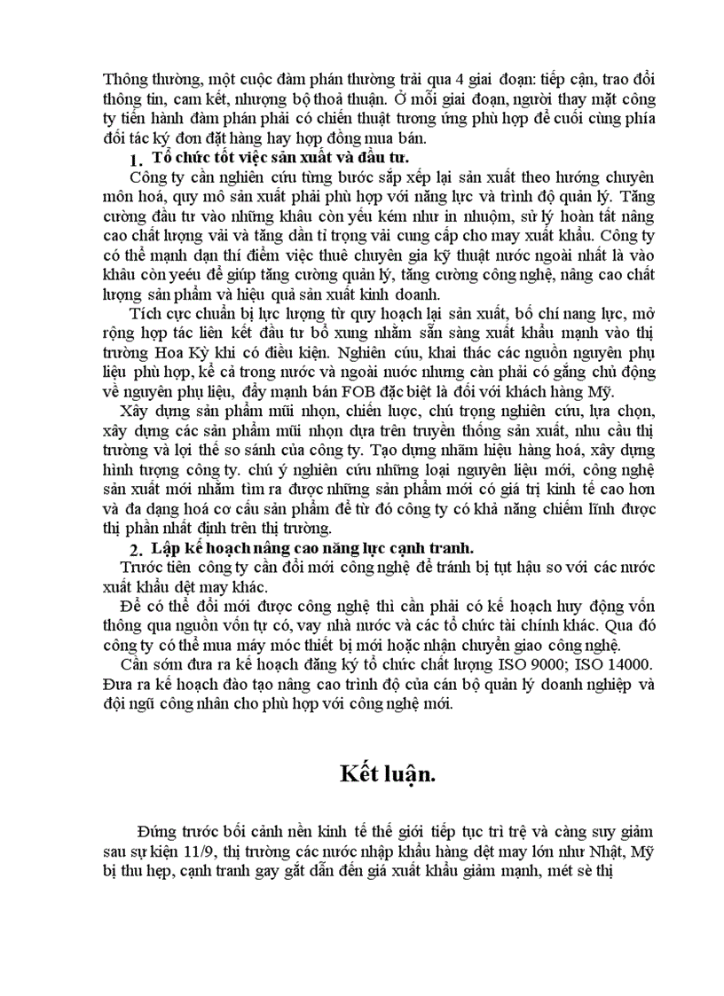 image for page Báo cáo tổng hợp Công ty dệt may Hà Nội