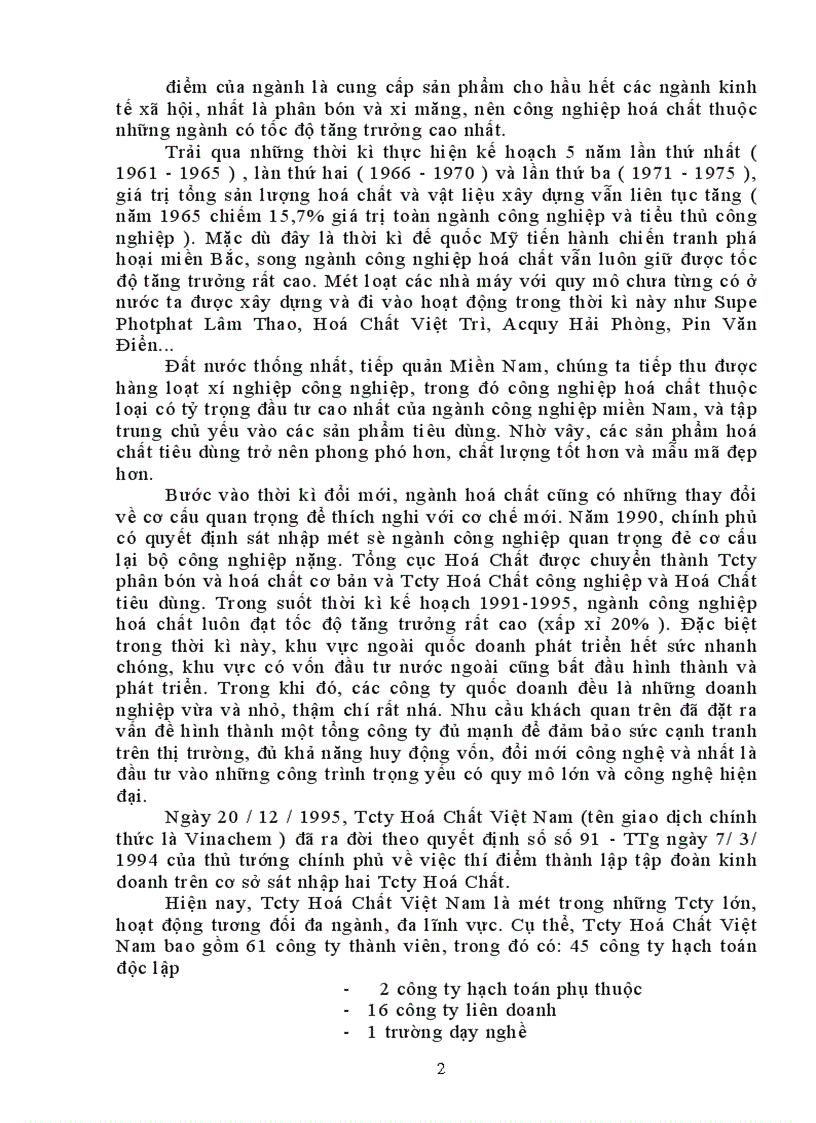 image for page Báo cáo tổng hợp về tổng công ty Hoá Chất Việt Nam