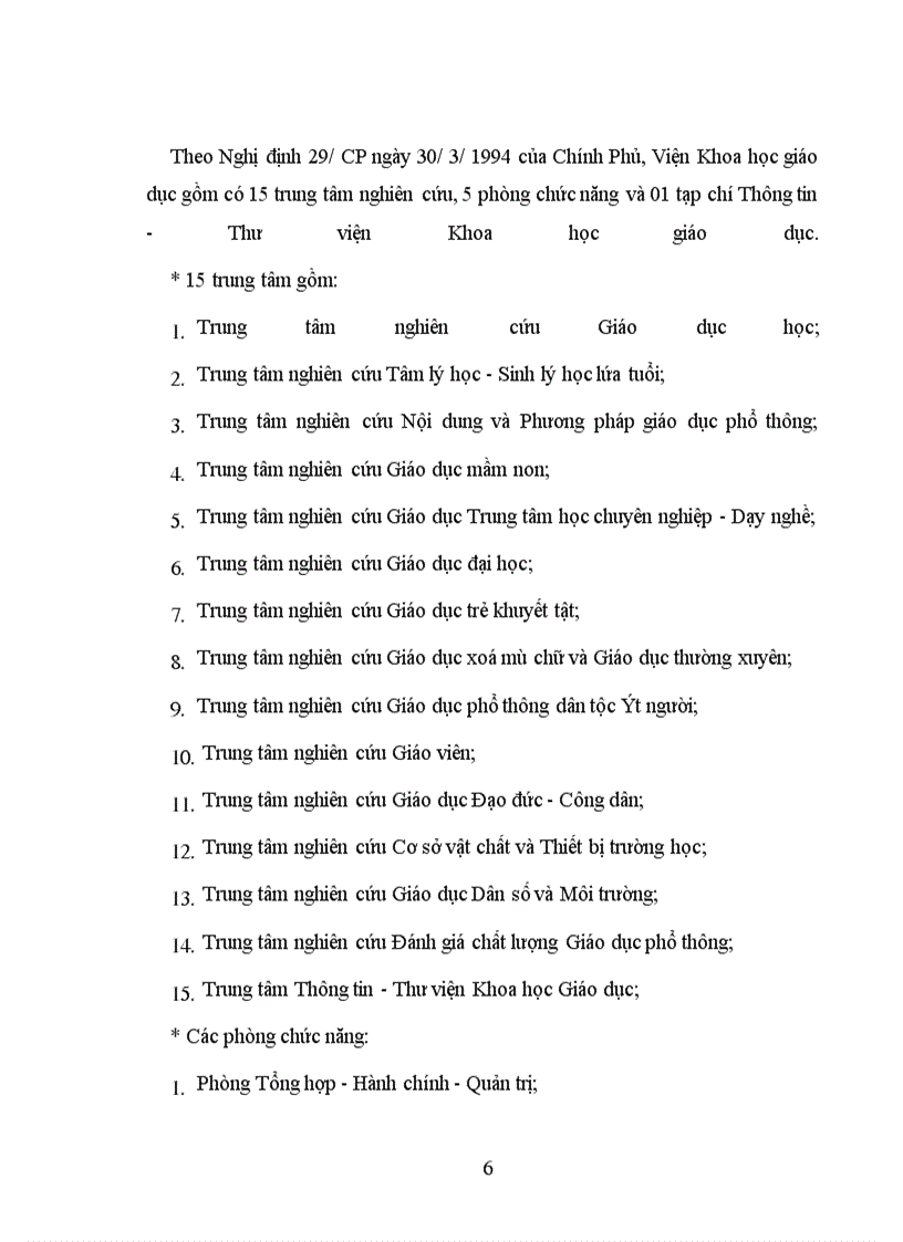 image for page Báo cáo tổng hợp về viện khoa học - Giáo dục và trung tâm thông tin - Thư viện khoa học giáo dục