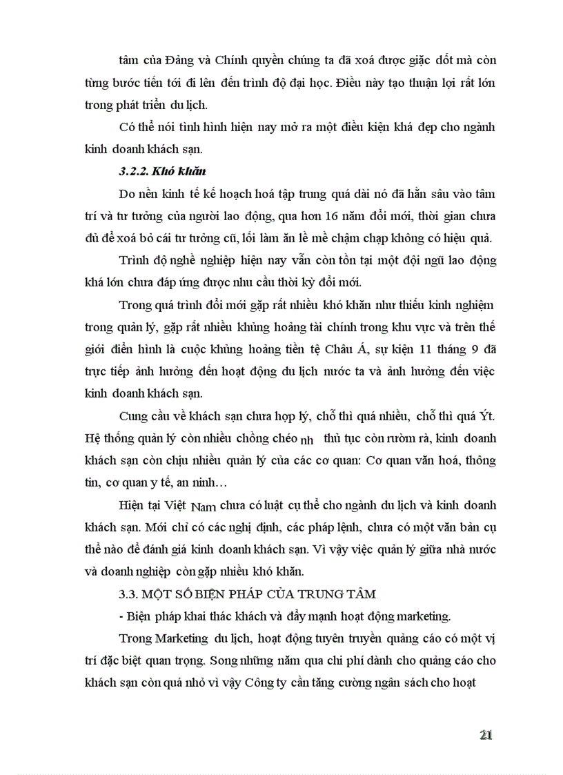 image for page Báo cáo tổng hợp về Trung tâm thực hành nghề khách sạn