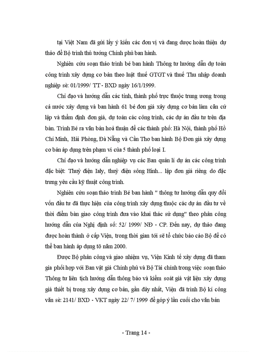 image for page Báo cáo tổng hợp về Bộ xây dựng
