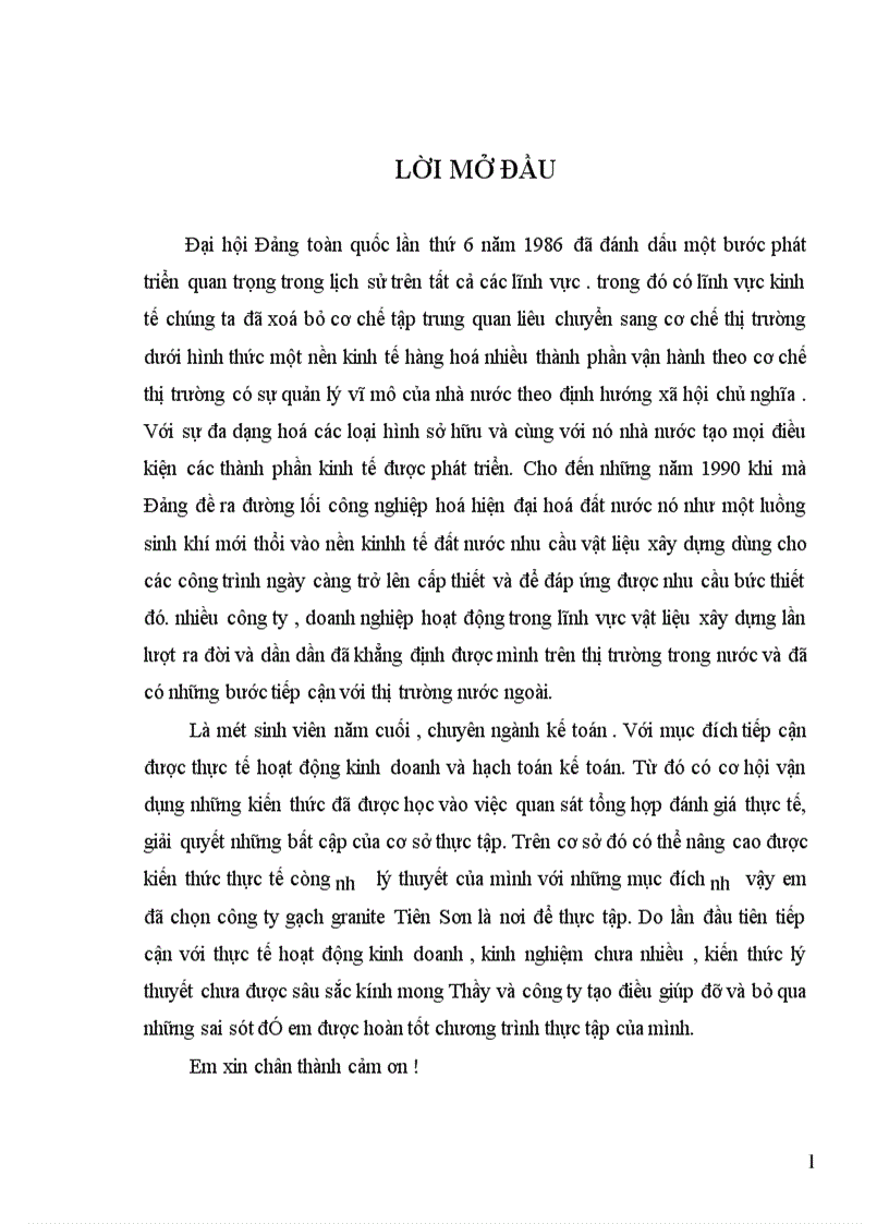 image for page Báo cáo tổng hợp về Công ty gạch granite Tiên Sơn