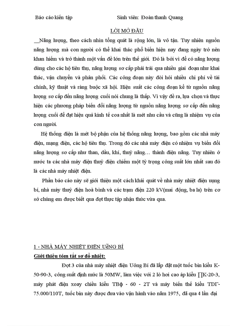 image for page Báo cáo tổng hợp về máy nhiệt điện uông bí