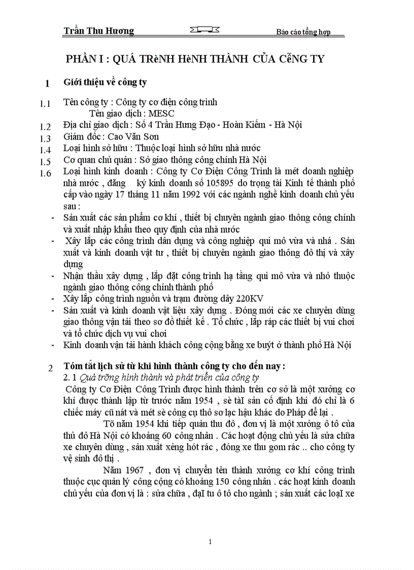 image for page Báo cáo tổng hợp Công ty cơ điện công trình
