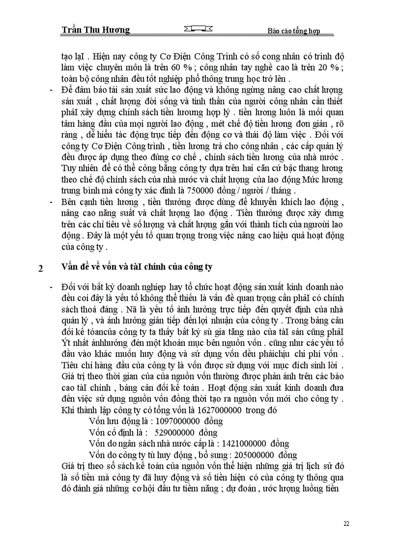 image for page Báo cáo tổng hợp Công ty cơ điện công trình
