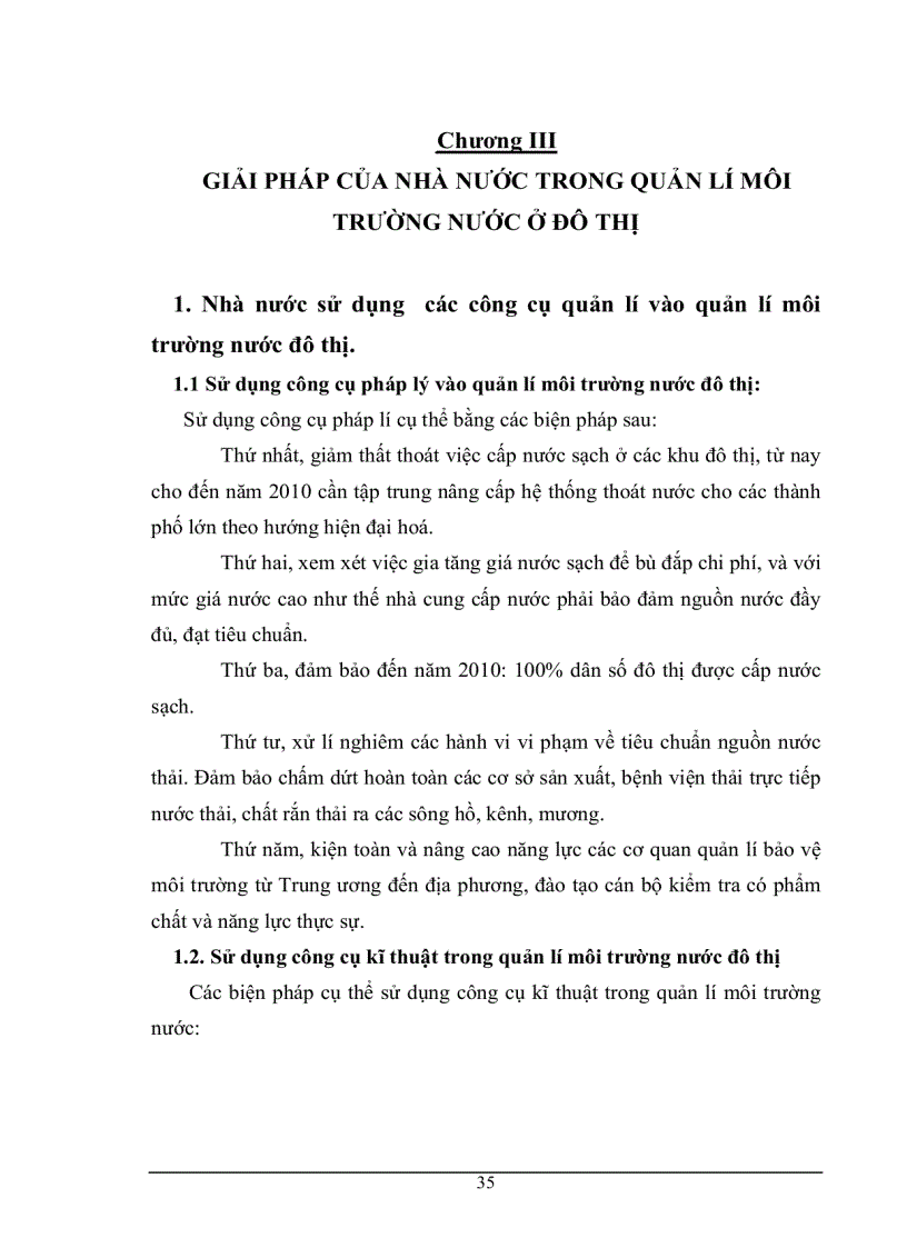 image for page Thực trạng và giải pháp của nhà nước trong việc giải quyết vấn đề môi trường nước ở đô thị hiện nay