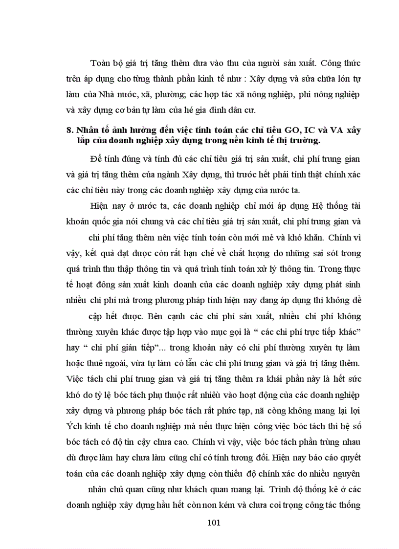 image for page Xác định các chỉ tiêu giá tri sản xuất, chi phí trung gian và giá trị tăng thêm trong nền kinh tế thị trường của nước ta hiện nay