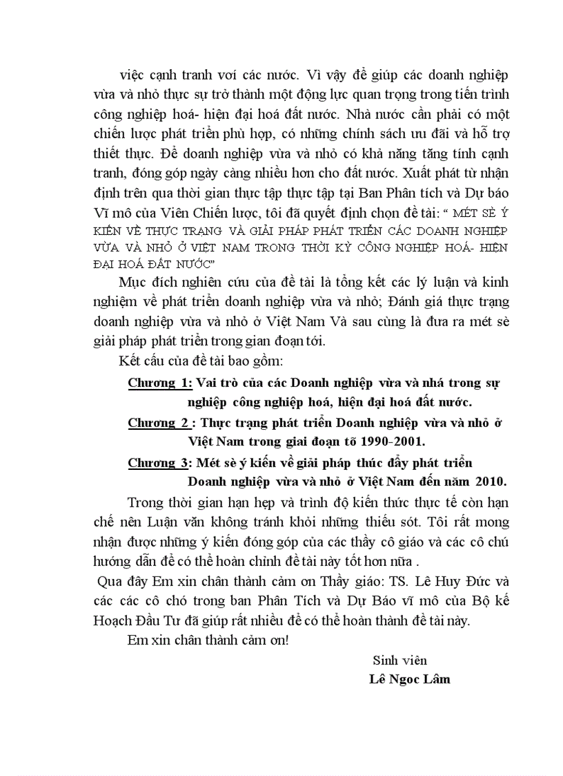 image for page Một số ý kiến về thực trạng và giải pháp phát triển các doanh nghiệp vừa và nhỏ ở việt nam trong thời kỳ công nghiệp hoá- hiện đại hoá đất nước