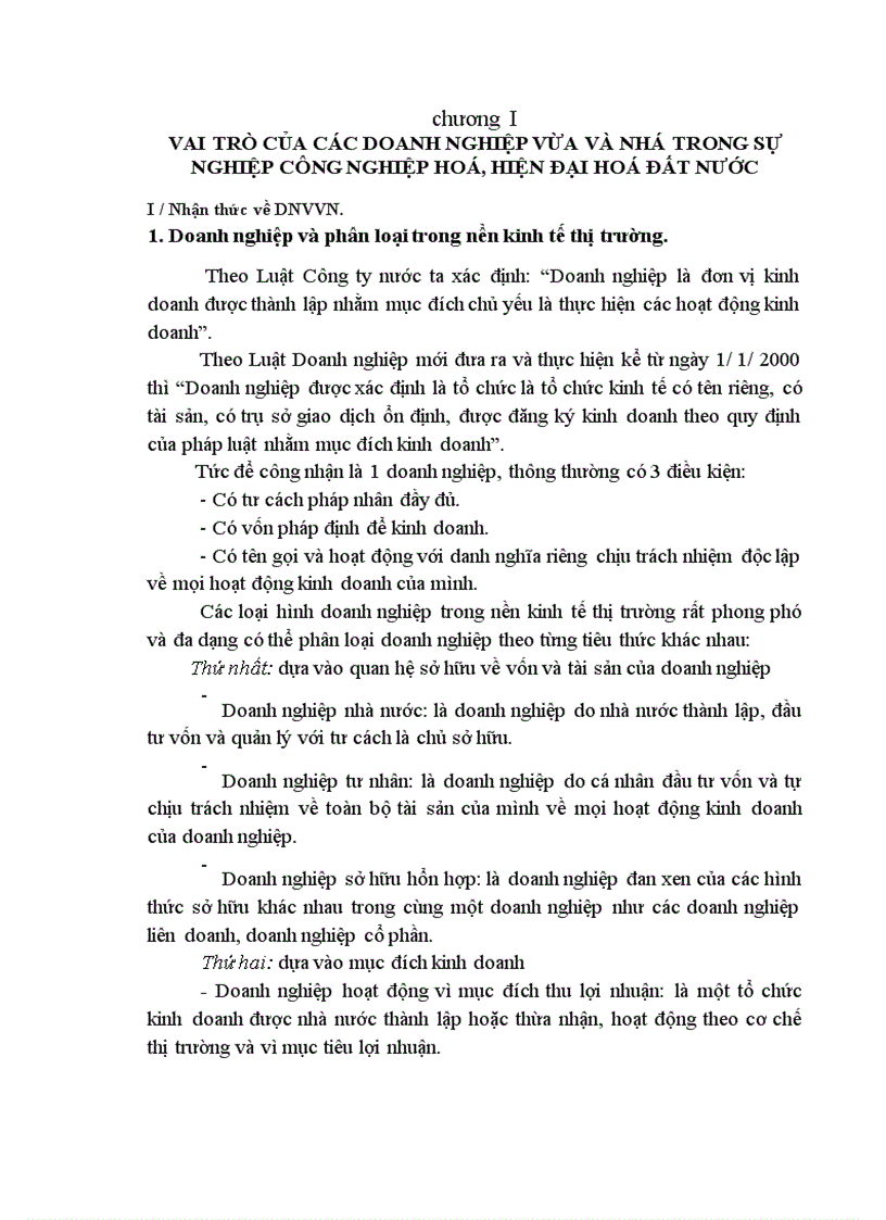 image for page Một số ý kiến về thực trạng và giải pháp phát triển các doanh nghiệp vừa và nhỏ ở việt nam trong thời kỳ công nghiệp hoá- hiện đại hoá đất nước