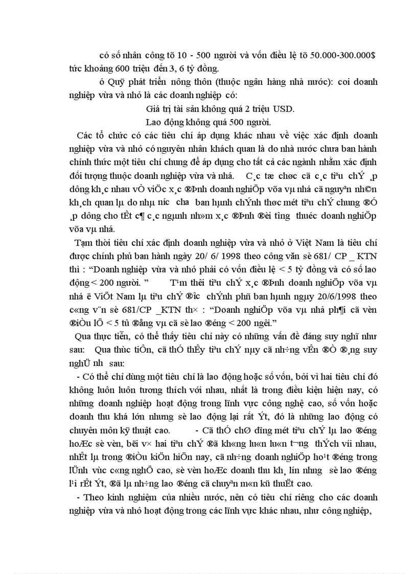 image for page Một số ý kiến về thực trạng và giải pháp phát triển các doanh nghiệp vừa và nhỏ ở việt nam trong thời kỳ công nghiệp hoá- hiện đại hoá đất nước