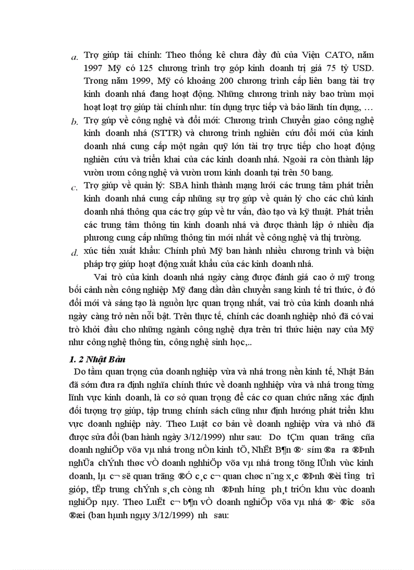 image for page Một số ý kiến về thực trạng và giải pháp phát triển các doanh nghiệp vừa và nhỏ ở việt nam trong thời kỳ công nghiệp hoá- hiện đại hoá đất nước