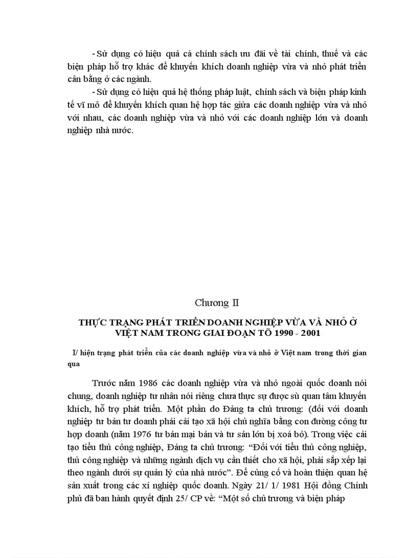 image for page Một số ý kiến về thực trạng và giải pháp phát triển các doanh nghiệp vừa và nhỏ ở việt nam trong thời kỳ công nghiệp hoá- hiện đại hoá đất nước
