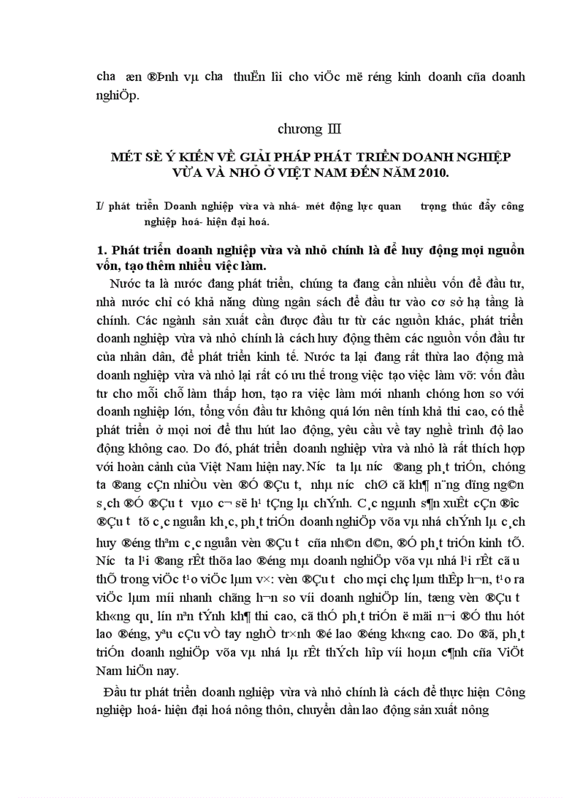 image for page Một số ý kiến về thực trạng và giải pháp phát triển các doanh nghiệp vừa và nhỏ ở việt nam trong thời kỳ công nghiệp hoá- hiện đại hoá đất nước